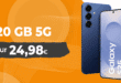 Samsung Galaxy S25 256GB für einmalig 29 Euro mit 20GB Allnet Flat (+10GB extra SIM) nur 24.98 Euro monatlich