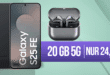 Samsung Galaxy S25 FE & Galaxy Buds3 Pro mit 20GB Allnet Flat (+10GB extra SIM) und 50 Euro Wechselbonus nur 24.98 Euro monatlich