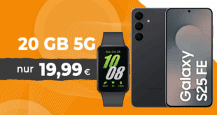 Samsung Galaxy S25 FE & Galaxy Fit3 für einmalig 29 Euro mit 20GB Allnet Flat und 50 Euro Wechselbonus nur 19.99 Euro monatlich