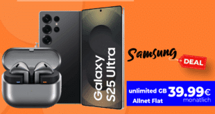 Samsung Galaxy S25 Ultra & Galaxy Buds3 Pro für einmalig 49 Euro mit o2 unlimited Allnet Flat nur 39.99 Euro monatlich