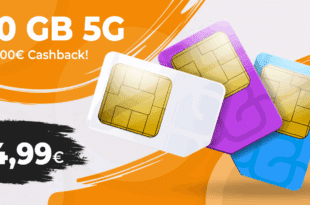Vodafone Allnet Flat 50GB mit 300 Euro Cashback nur 14.99 Euro monatlich