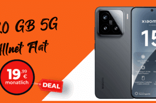 Xiaomi 15 für einmalig 99 Euro mit 20GB Allnet Flat und 50 Euro Wechselbonus nur 19.99 Euro monatlich