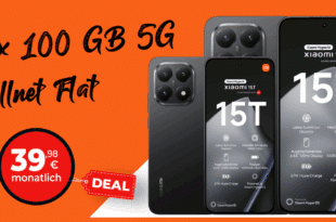 o2 Doppelkartenaktion: Xiaomi 15T & Xiaomi 15T mit 2x 100B Allnet Flat nur 39.98 Euro monatlich