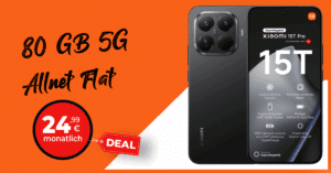 Xiaomi 15T Pro 512GB für einmalig 79 Euro mit 80GB Allnet Flat nur 24.99 Euro monatlich