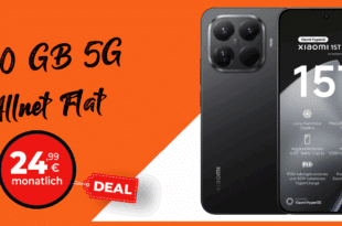 Xiaomi 15T Pro 512GB für einmalig 79 Euro mit 80GB Allnet Flat nur 24.99 Euro monatlich