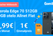 Motorola Edge 70 512GB & Zubehörpaket (Buds, Watch, Tag, Ladegerät) für einmalig 1 Euro mit 50GB Allnet Flat nur 19.99 Euro monatlich