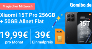 Xiaomi 15T Pro 256GB für einmalig 39 Euro mit 50GB Allnet Flat nur 19.99 Euro monatlich