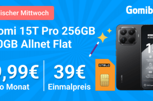 Xiaomi 15T Pro 256GB für einmalig 39 Euro mit 50GB Allnet Flat nur 19.99 Euro monatlich