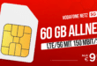 Winter Deal – monatlich kündbar im Vodafone Netz – 60GB Allnet Flat nur 9.99 Euro monatlich