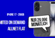 iPhone 17 mit 256GB für einmalig 299 Euro mit o2 unlimited on demand nur 29.99 Euro monatlich
