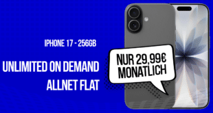 iPhone 17 mit 256GB für einmalig 299 Euro mit o2 unlimited on demand nur 29.99 Euro monatlich
