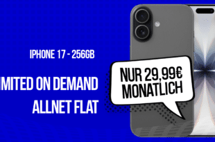 iPhone 17 mit 256GB für einmalig 299 Euro mit o2 unlimited on demand nur 29.99 Euro monatlich