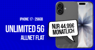 iPhone 17 für einmalig 19 Euro mit o2 unlimited Allnet Flat nur 44.99 Euro monatlich