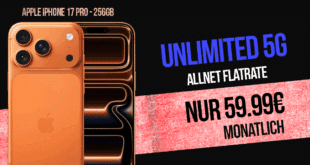 iPhone 17 Pro für einmalig 99 Euro mit o2 unlimited Allnet Flat nur 59.99 Euro monatlich