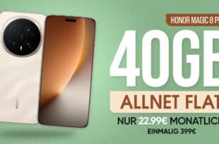 Honor Magic 8 Pro mit Vertrag - für einmalig 399 Euro mit 40GB Allnet Flat und 50 Euro Wechselbonus nur 22.99 Euro monatlich