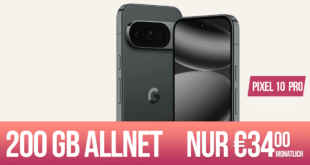 Google Pixel 10 Pro 256GB für einmalig 149.95 Euro mit 200GB Allnet Flat nur 34 Euro monatlich