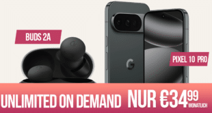Google Pixel 10 Pro & Pixel Buds 2A für einmalig 49 Euro mit o2 unlimited on demand Allnet Flat nur 34.99 Euro monatlich