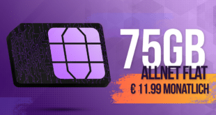 monatlich kündbar - Allnet Flat 75GB nur 11.99 Euro monatlich - kein Anschlusspreis