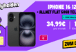 iPhone 16 128GB für einmalig 119 Euro mit 50GB Allnet FLat und 150 Euro Wechselbonus nur 34.99 Euro monatlich