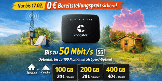 congstar Homespot: Flexibles Internet per Mobilfunk – ideal als DSL-Ersatz
