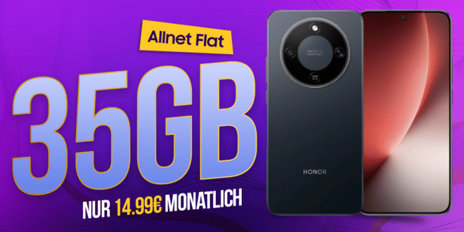 HONOR Magic 8 Lite mit Vertrag - 35GB Allnet Flat und 30 Euro Wechselbonus nur 14.99 Euro monatlich