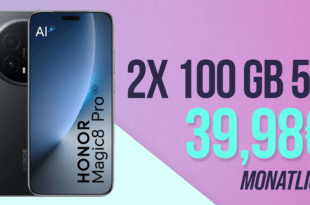 Honor Magic 8 Pro für einmalig 39 Euro mit 2x 100GB Allnet Flat nur 39.98 Euro monatlich