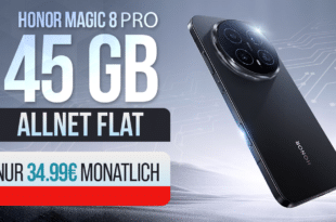 Honor Magic8 Pro 512GB mit Vertrag - einmalig 189 Euro mit 45GB Allnet Flat und 100 Euro Wechselbonus nur 34.99 Euro monatlich
