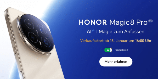 Honor Magic 8 Pro mit Vertrag: Die besten Deals ab 15.01. um 16 Uhr