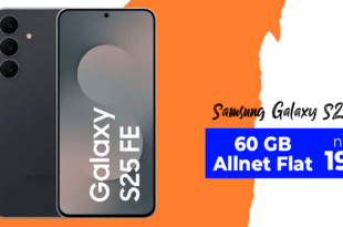 Samsung Galaxy S25 FE für einmalig 39 Euro mit 60GB Allnet Flat nur 19.99 Euro monatlich