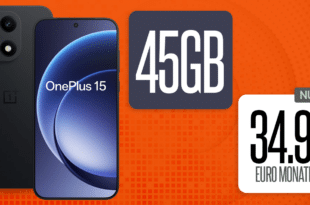 OnePlus 15 512GB für einmalig 219 Euro mit 45GB Allnet Flat und 100 Euro Wechselbonus nur 34.99 Euro monatlich