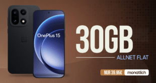 OnePlus 15 512GB für einmalig 199.95 Euro mit 30GB Allnet Flat und 120 Euro Cashback nur 39.95 Euro monatlich – MagentaEINS möglich
