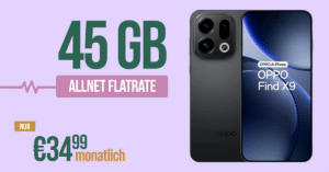 OPPO Find X9 512GB mit Vodafone Vertrag – für einmalig 239 Euro mit 45GB Allnet Flat und 100 Euro Wechselbonus nur 34.99 Euro monatlich