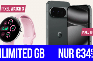 Google Pixel 10 Pro XL & Google Pixel Watch 3 für einmalig 99 Euro mit o2 unlimited on demand Allnet Flat nur 34.99 Euro monatlich
