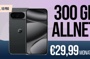 Google Pixel 10 Pro 128GB für einmalig 49 Euro mit 300GB Allnet Flat und 150 Euro Guthaben nur 29.99 Euro monatlich