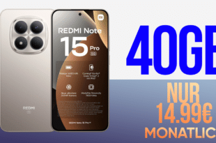 Xiaomi Redmi Note 15 Pro mit Vertrag - 256GB für einmalig 79 Euro mit 40GB Allnet Flat nur 14.99 Euro monatlich
