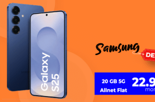Samsung Galaxy S25 128GB für einmalig 49 Euro mit 20GB Allnet Flat nur 22.99 Euro monatlich
