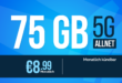 MEGA DEAL - monatlich kündbar mit 75GB Allnet Flat nur 8.99 Euro monatlich