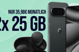 Google Pixel 10 Pro XL & Pixel Buds 2A für einmalig 49 Euro mit 2x 25GB Allnet Flat nur 35.98 Euro monatlich