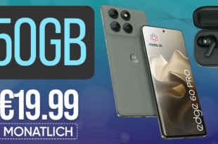 Motorola Edge 60 Pro 512GB & Moto Buds Plus mit 50GB Allnet Flat nur 19.99 Euro monatlich