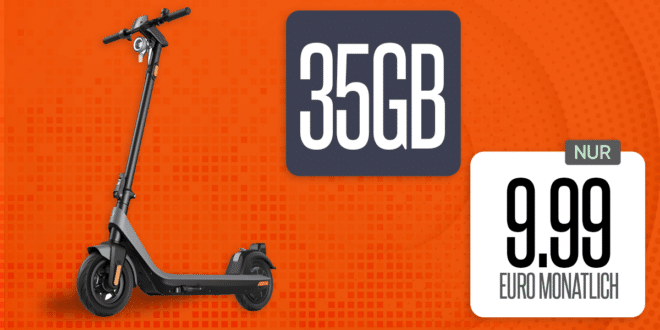 NIU KQi2 Pro E-Scooter mit 35GB Allnet Flat nur 9.99 Euro monatlich