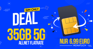 monatlich kündbar - 30GB Allnet Flat nur 6.99 Euro monatlich - 10 Euro Cashback