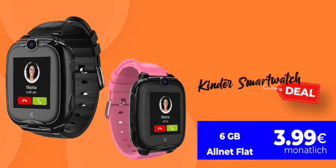 Xplora XGO2 Kinder-Smartwatch mit 6GB Allnet Flat nur 3.99 Euro monatlich