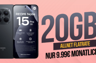Xiaomi Redmi Note 15 Pro 256GB für einmalig 99 Euro mit 20GB Allnet Flat nur 9.99 Euro monatlich