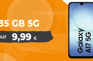 Samsung Galaxy A17 128GB für einmalig 19 Euro mit 35GB Allnet Flat und 30 Euro Wechselbonus nur 9.99 Euro monatlich