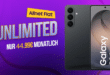 Samsung Galaxy S26+ (Plus) für einmalig 100 Euro mit o2 unlimited Allnet Flat nur 44.99 Euro monatlich