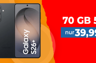 Samsung Galaxy S26+ Plus mit Vertrag - 512GB für einmalig 150 Euro mit 70GB Allnet Flat nur 39.99 Euro monatlich - kein Anschlusspreis