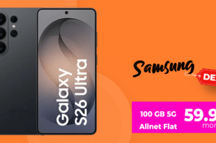 Samsung Galaxy S26 Ultra 512GB für einmalig 149 Euro mit 100GB Allnet Flat und 50 Euro Wechselbonus hur 59.95 Euro monatlich