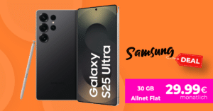 Samsung Galaxy S25 Ultra für einmalig 170 Euro mit 30GB Allnet Flat und 50 Euro Wechselbonus nur 29.99 Euro monatlich