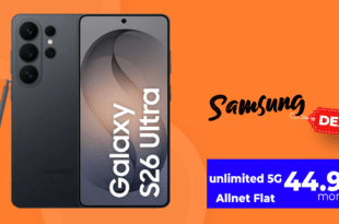 Samsung Galaxy S26 Ultra mit Gutscheincodes einmalig 233.10 Euro mit o2 unlimited Allnet Flat nur 44.99 Euro monatlich