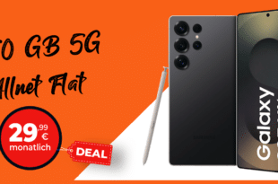 Samsung Galaxy S25 Ultra für einmalig 180 Euro mit 50GB Allnet Flat und 50 Euro Wechselbonus nur 29.99 Euro monatlich